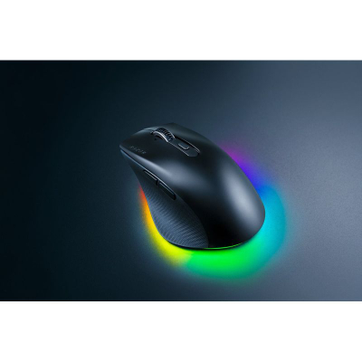 Maus Razer Pro Click V2, optik, wireless edhe me kabllo, me drita RGB, i zi