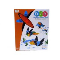 Магнетска градежна играчка DIY 399-11, 14 парчиња, повеќебојна