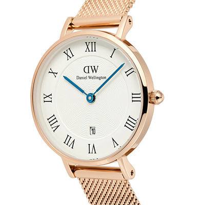 Ora dore Daniel Wellington Petite, 28mm, chronograf, rozë gold