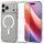 Mbrojtëse telefoni Spigen Ultra Hybrid MagSafe, iPhone 17 Pro, transparente me kornizë të bardhë