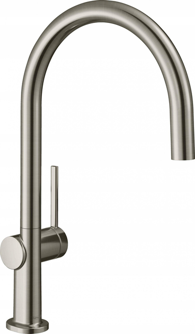 Rubinet lavamani për kuzhinë Hansgrohe Talis, me një komandë, gryke që rrotullohet, çelik inox