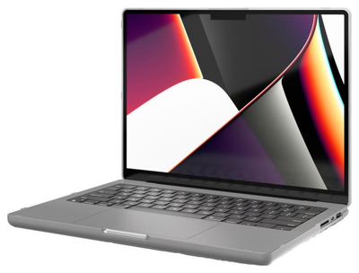 Заштитна обвивка Next One SafeGuard за MacBook Pro 14\", поликарбонат, проѕирна сива