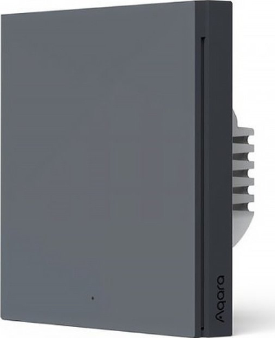 Ndërprerës inteligjent muri Aqara H1 WS-EUK01-G, 1 buton, Zigbee 3.0, Space Grey