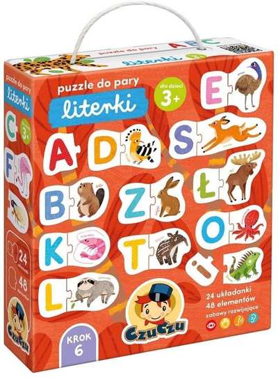 Puzzle edukative Czuczu For Couples Letters, 48 pjesë, për fëmijë 3+