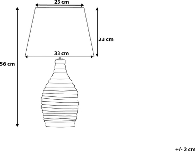 Lampë tavoline Beliani Tormes, porcelan, stil fshati, bezhë e çelët