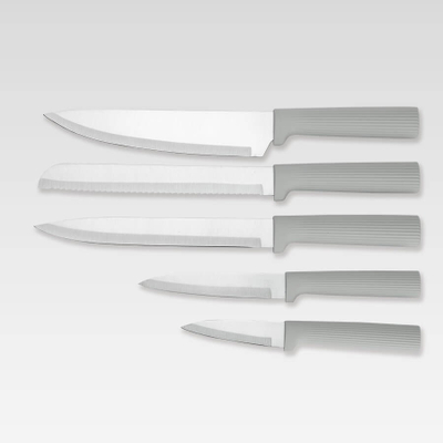 Set thikash Maestro MR-1412, me bllok dhe dërrasa prerëse, gri