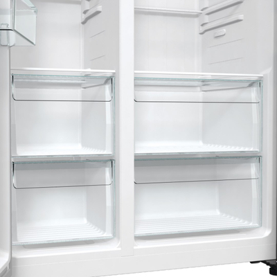 Frigorifer Gorenje NRR9185EAXL, side by side, 550L, inox argjendi