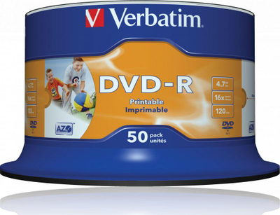 Disqe DVD-R Verbatim (43533), 4.7GB, 16x, 50 copë