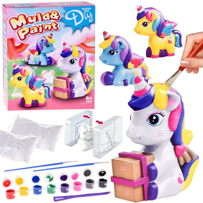 Set me allçi për punime kreative Jokomisiada ZA5755, forma unikorn, DIY, me shumë ngjyra