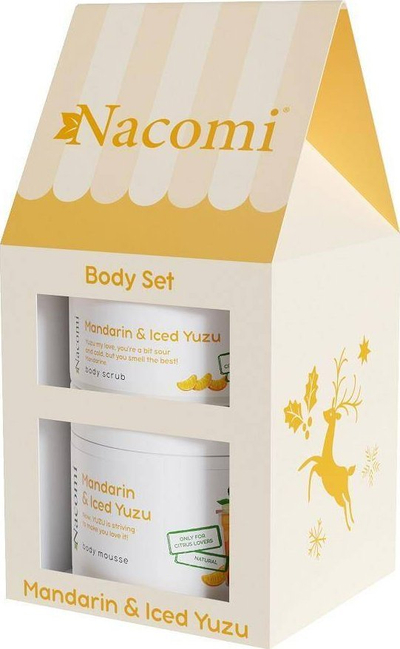 Set dhuratë trupi Nacomi Mandarin & Iced Yuzu, scrub 100ml, mousse 200ml