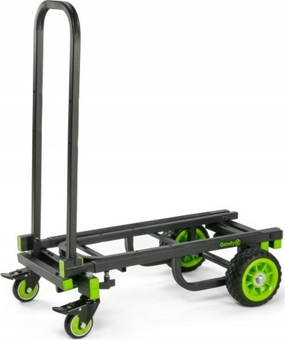 Karrocë transporti Gravity GCARTM01B, për shumë punë, 150 kg, e zezë me jeshile
