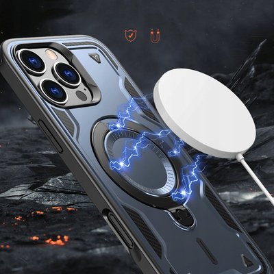 Mbrojtëse telefoni Hybrid Armor Trendy për iPhone 16 Pro Max, MagSafe, blu