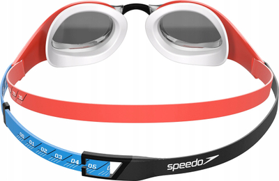 Syze noti Speedo Fastskin Pure Focus Mirror, për gara, kuqe e zezë e bardhë