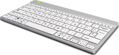 Tastierë R-Go Tools Compact Break, ergonomike, kompakte, e bardhë