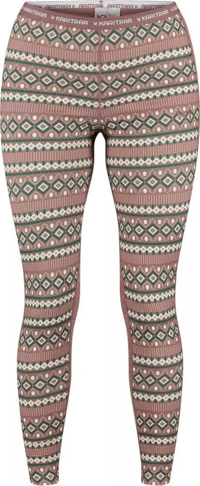 Getra termike për goca Kari Traa Lune Pant W, material elastik, thahet shpejt, rozë me printe