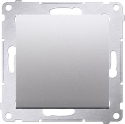 Ndërprerës kryq Simon 54, pa piktogram, silver mat
