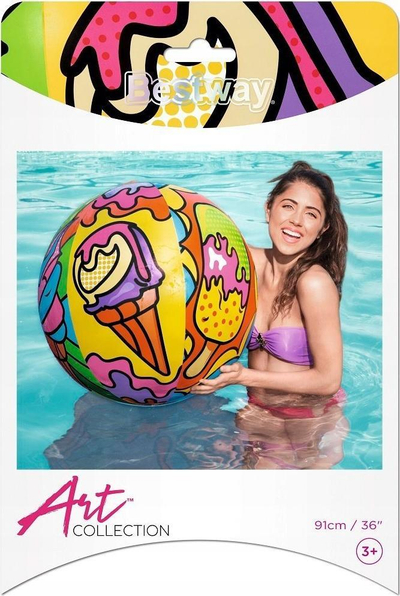 Top plazhi i frymë Bestway Pop Art, 91 cm, shumëngjyrësh