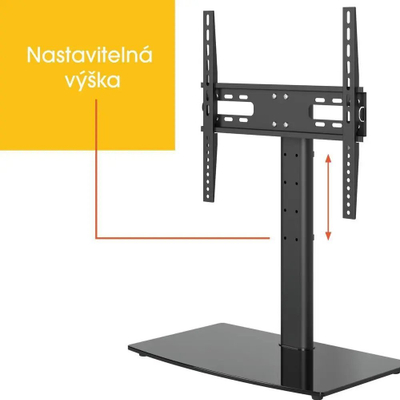 Qëndrim dyshemeje për TV Vogel's MS 3085, 32-65", rrotullim 50°, i zi