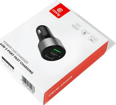 Karikues veture Crong Power, 1x USB A, 1x USB C 63W, i zi