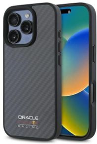 Mbulesë telefoni Red Bull Carbon Shiny Logo me MagSafe, për iPhone 16 Pro, e zezë