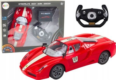 Makina me pult Lean Toys Sport 1:16, bateri 500mAh, e kuqe