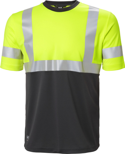 Bluzë pune Helly Hansen Addvis T‑Shirt CL1, reflektuese EN ISO 20471, numri L, e verdhë fluo