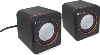 Altoparlantë kompjuteri Techly Mini 2.0, 3W, USB, të zinj