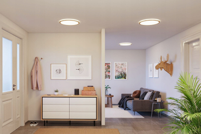 Lampë tavani Paulmann Atria Shine, LED, 29cm, 3000K, ngjyrë lisi