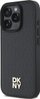 Kapak telefoni DKNY Leather Repeat Pattern, me MagSafe, për iPhone 16 Pro Max, i zi