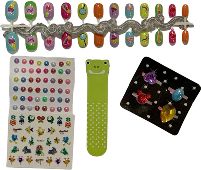 Set aksesorësh bukurie për kalamaj Maksik Beauty, për thonj dhe fytyrë, mbi 5 vjeç, shumëngjyrësh