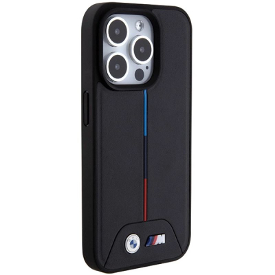 Kapotë telefoni BMW Quilted Tricolour, MagSafe, për iPhone 15 Pro Max, e zezë