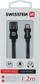 Kabllo USB Lightning Swissten Textile 71523206, 1.2m, 3A, e kuqe