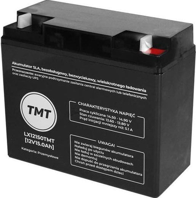 Bateri AGM TMT 12V 15Ah, për makina lodër, UPS, alarme