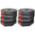 Set pesha EB Fit Dumbbells 4 në 1, 20 kg, rregullueshëm, i zi me të kuqe