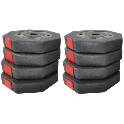 Set pesha EB Fit Dumbbells 4 në 1, 20 kg, rregullueshëm, i zi me të kuqe