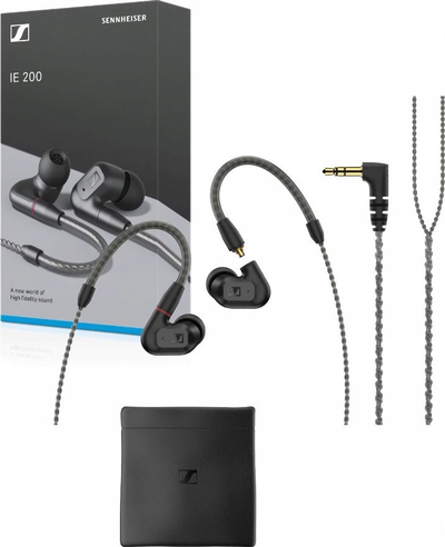 Kufje in ear Sennheiser 700249, me kabllo, izolim zëri, të zeza