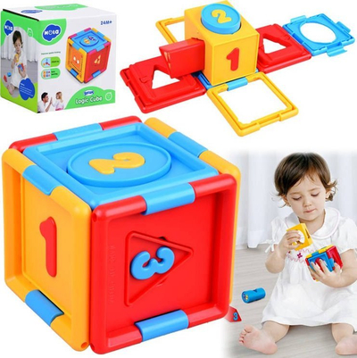 Loja edukative “Logic Cube Game”, kube logjike, mësim formash dhe ngjyrash, shumëngjyrëshe