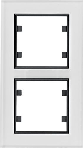 Kornizë murale Hager Lumina Passion WL9120, 2 module, vertikale, e bardhë