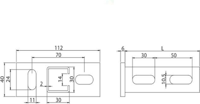 Konsol murale Niczuk SSA2,0-300, 300mm, metal galvanizuar, gri