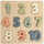 Puzzle druri Pearhead Wooden Puzzle Numbers, edukativ, për numrat, shumëngjyrësh