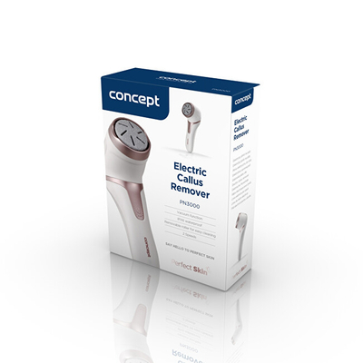 Limar thembrash elektrik Concept PN3000 Perfect Skin, për heqje kallosh, i bardhë