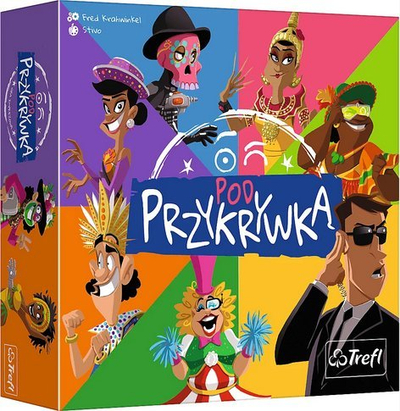 Lojë me shoqninë Trefl Under Cover, party game për grupe, shumëngjyrëshe