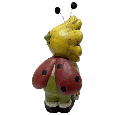 Vazo dekorative Saska Garden Flowerpot Bee Ladybird, polyresin, 34.5 cm e gjatë, shumengjyrëshe