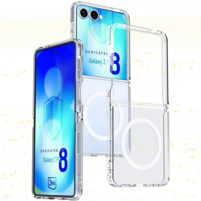 Mbulesë telefoni 3mk Armor MagCase për Samsung Galaxy Z Flip8, me MagSafe, transparente