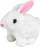 Lodër lepurush që ecën LeanToys Walking Bunny, 15cm, interaktiv, i bardhë