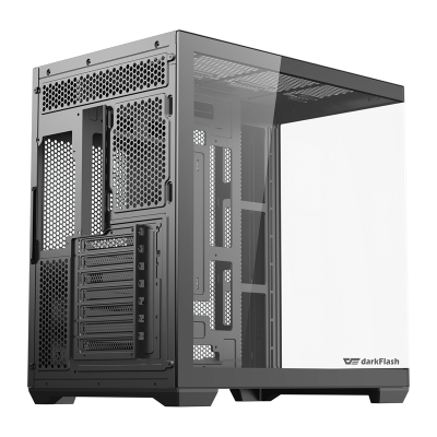 Kasa PC gaming DarkFlash, ATX, xham i temperuar, RGB, e zezë