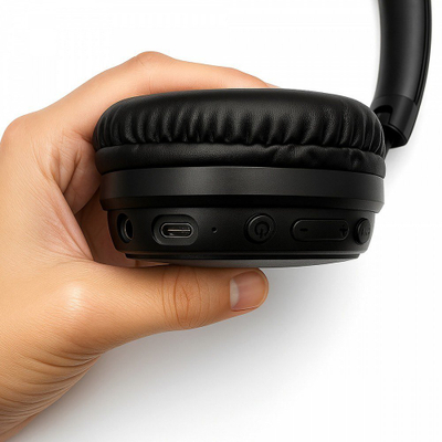 Kufje wireless Media-tech 3Motion ANC MT3611, Bluetooth 5.3, me mikrofon, të zeza