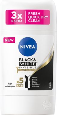 Deodorant antiperspirant Nivea Black & White Invisible Silky Smooth, stick 50 ml