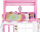 Shpi lodrash Barbie Dollhouse, 2 kate, me mobilje edhe aksesorë, rozë
