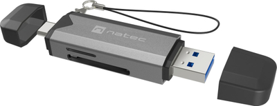 Lexues kartash Natec Scarab 3, USB 3.1, USB A edhe USB C, gri